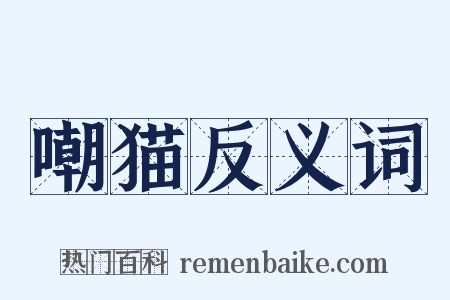 嘲猫反义词是什么意思的图片